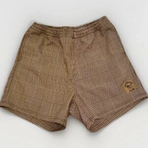 Pleasures Now Men’s Chase Plaid Drawstring‎ Shorts Two-Toned Brown Size Medium
